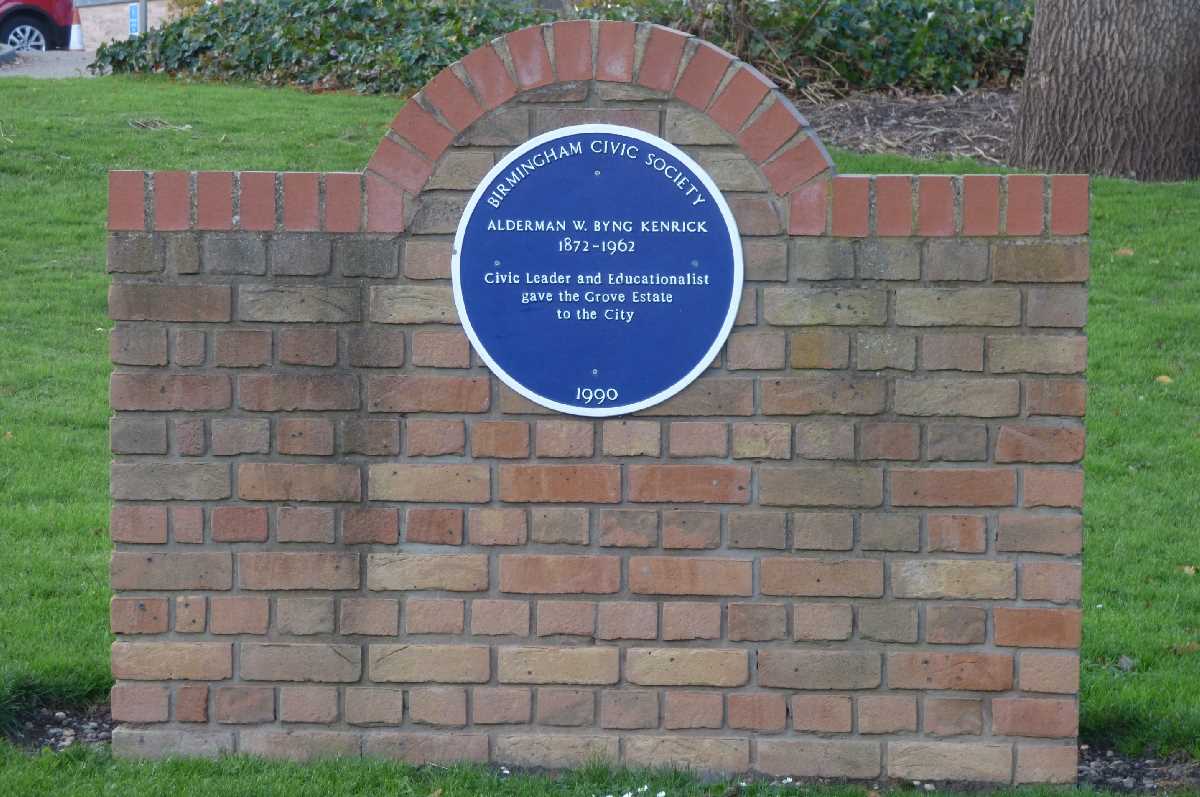 Grove Park blue plaque